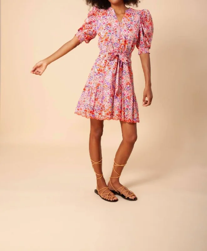 Matilde Voile Dress In Pink