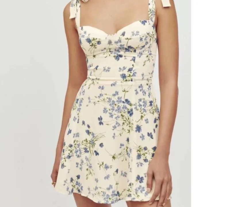 Wjczt Chiffon Blue Flora Spaghetti Strap Pink Elegant Dresses  Ruffle Print Vestido Slash Neck Women's Dress