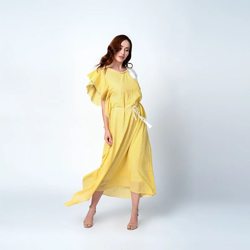 Wjczt Casual Herringbone Middle East Fashion Acrylic Polyester Appliques Beading Embroidery Pearls Belt VNeck Short Sleeve Abaya Dress Wjczt Casual Herringbone Middle East Fashion Acrylic Polyester Appliques Beading Embroidery Pearls Belt VNeck Short Sleeve Abaya Dress