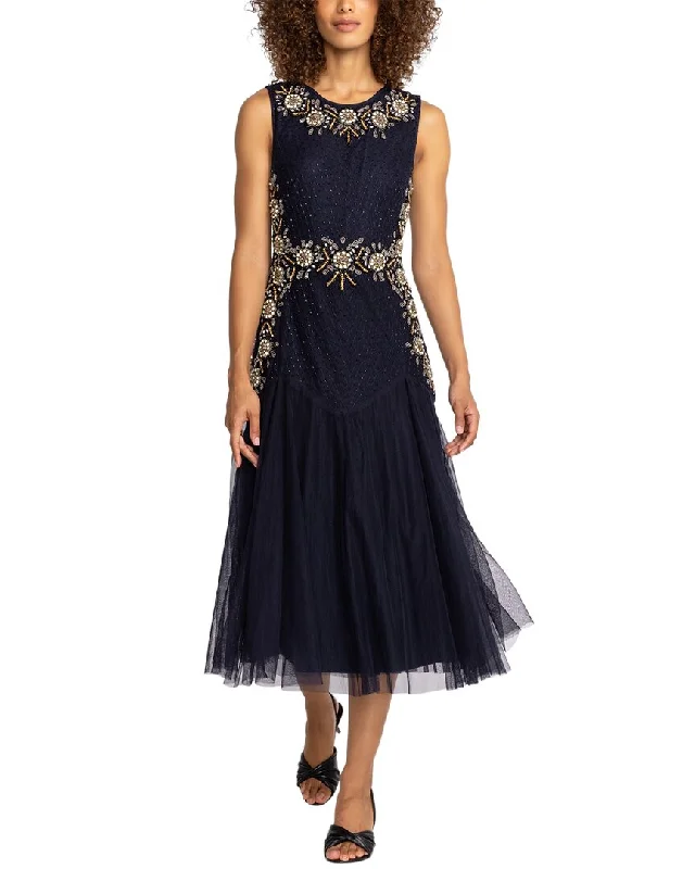 Johnny Was Golden Flower Navy Dress