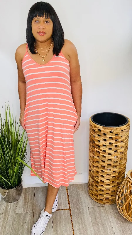 Pretty things | cami dress (deep coral/ivory)