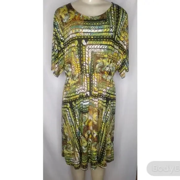 Casa Lee Yellow and Green Dress