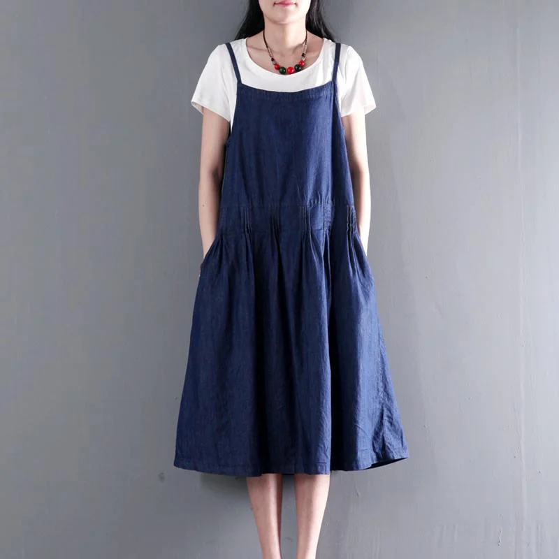 summer denim dress long denim scraped maxi dress plus size sundresses Cozy Longline Maxi Dress