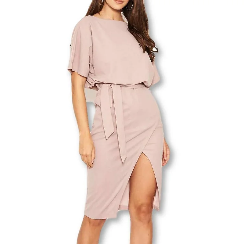 Ax Paris Womens Dolman Knee Midi Dress