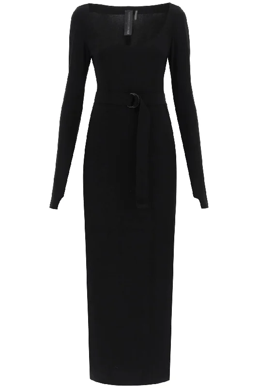 scoop neckline maxi dress KK4233PLC18001 BLACK Trendy Off-Shoulder Ruffle Maxi Dress