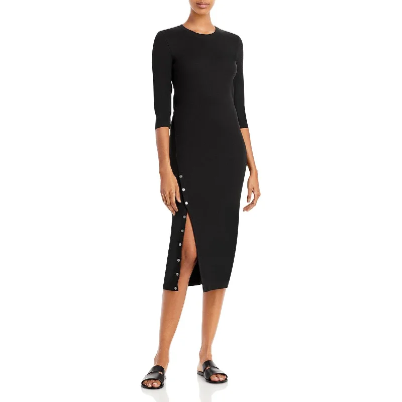 Theory Womens Perry Button Front Midi Midi Dress