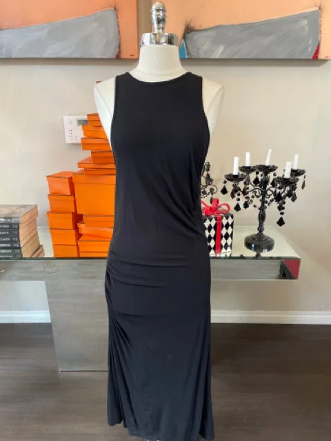 DKNY Size M Black Jersey Maxi Dress 1-365-52321