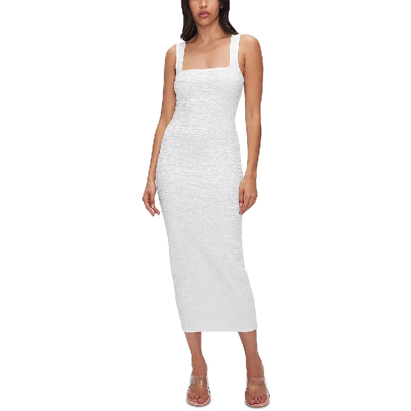 Good American Womens Textured Embossed Maxi Dress