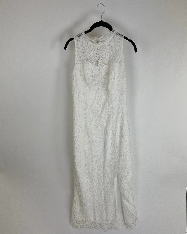 White Lace Maxi Dress - Size 4