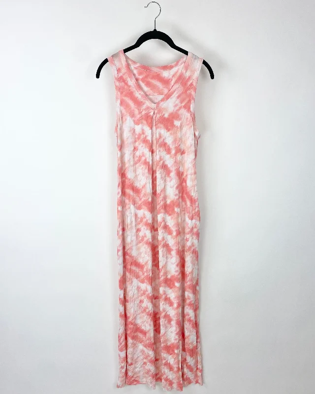 Orange Tie Dye Maxi Dress - Extra Small