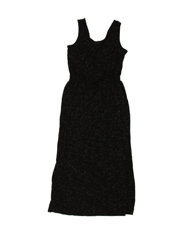 MOSSIMO Womens Sleeveless Maxi Dress UK 12 Medium Black Flecked