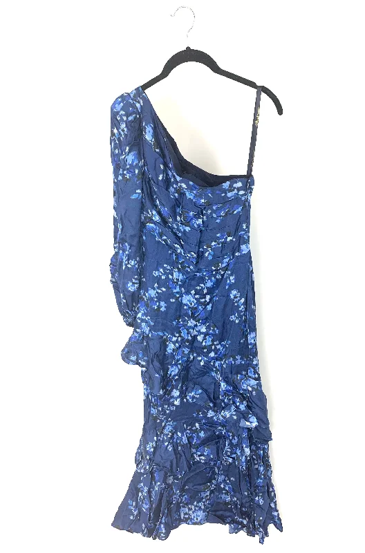 Blue Watercolor Floral One Maxi Dress - Size 4/6