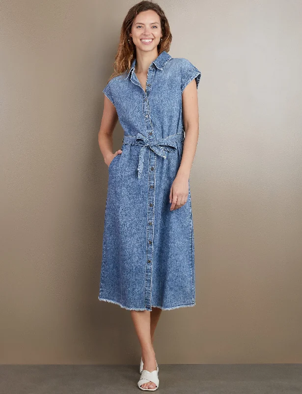 Weekend Denim Midi Dress