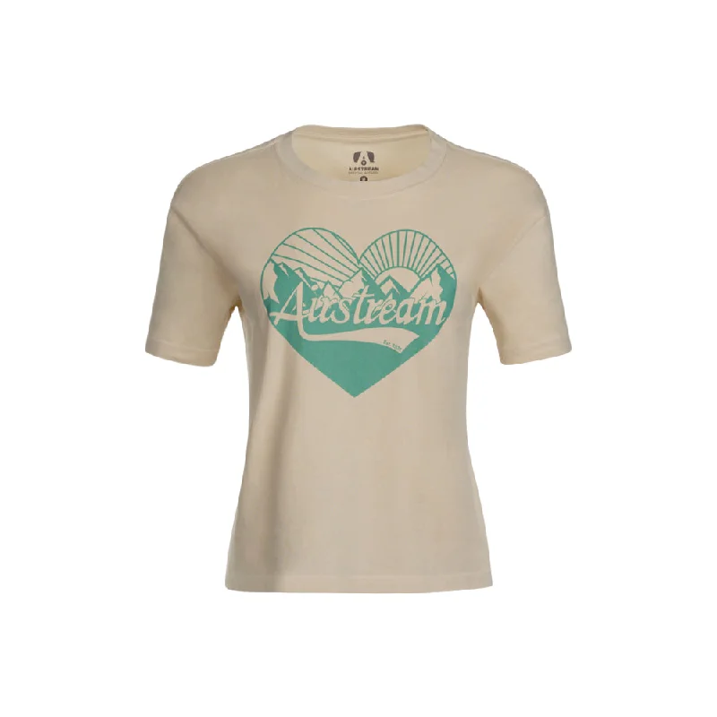 Airstream Heart Wanderlust Boxy T-Shirt Spandex Blend Rayon Blend Denim Blend