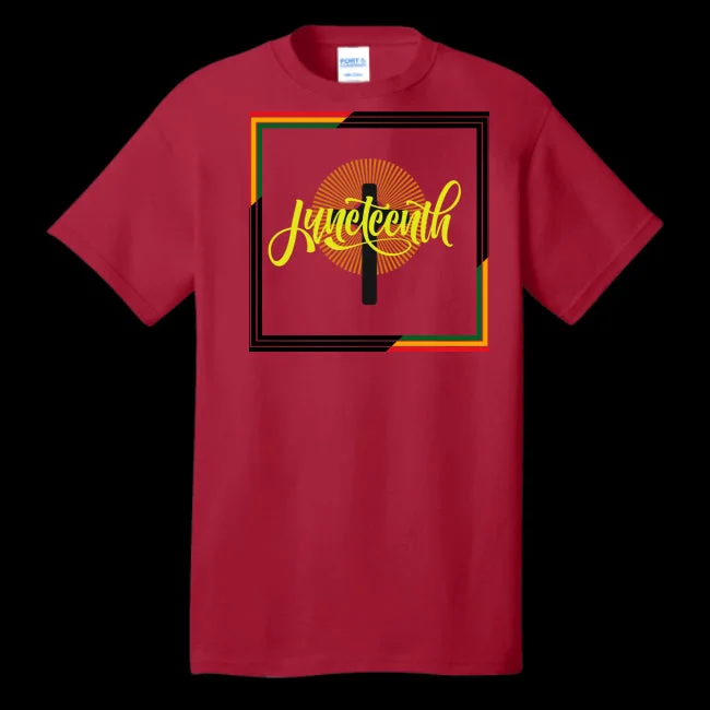 Juneteenth Cross Unisex T-shirt - Ships from The US Rayon Fabric Velvet Fabric Corduroy Fabric