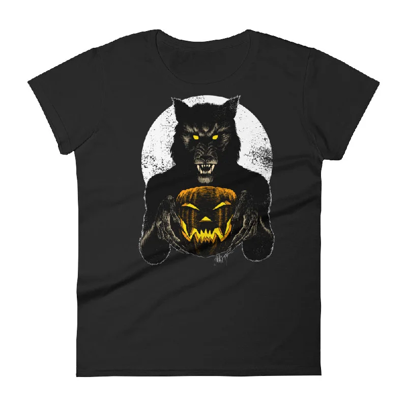 Monster Holiday - Werewolf Women's short sleeve t-shirt Sequined Glittery Shiny