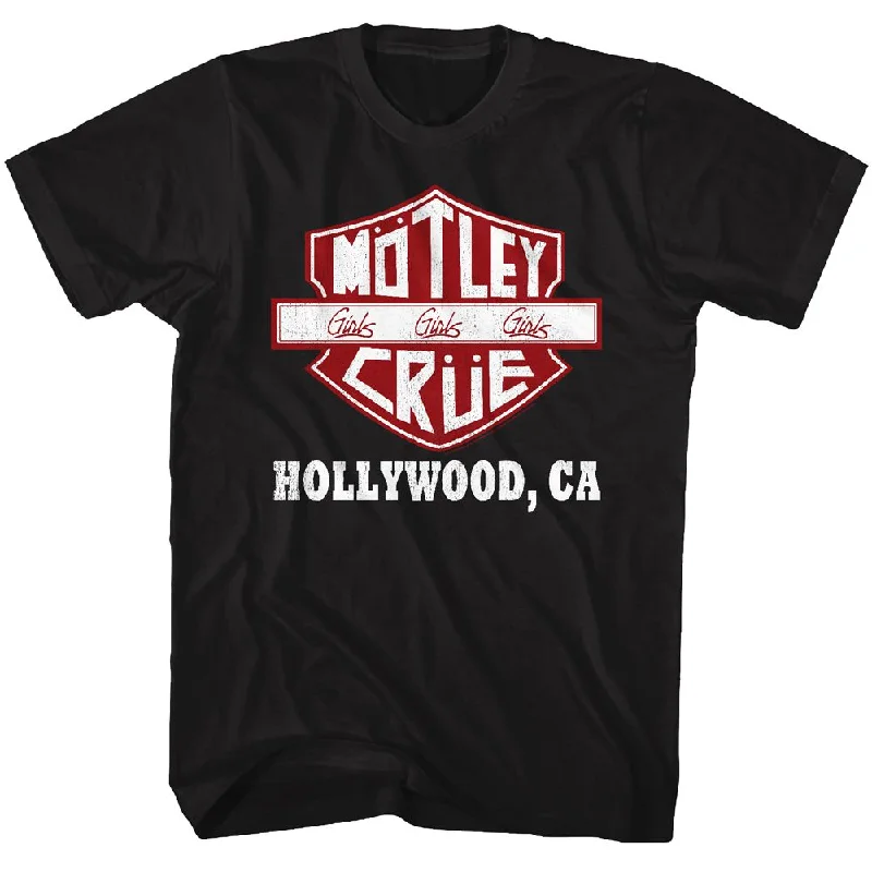MOTLEY CRUE Eye-Catching T-Shirt, Hollywood Front Pockets Side Pockets Patch Pockets MOTLEY CRUE Eye-Catching T-Shirt, Hollywood Front Pockets Side Pockets Patch Pockets