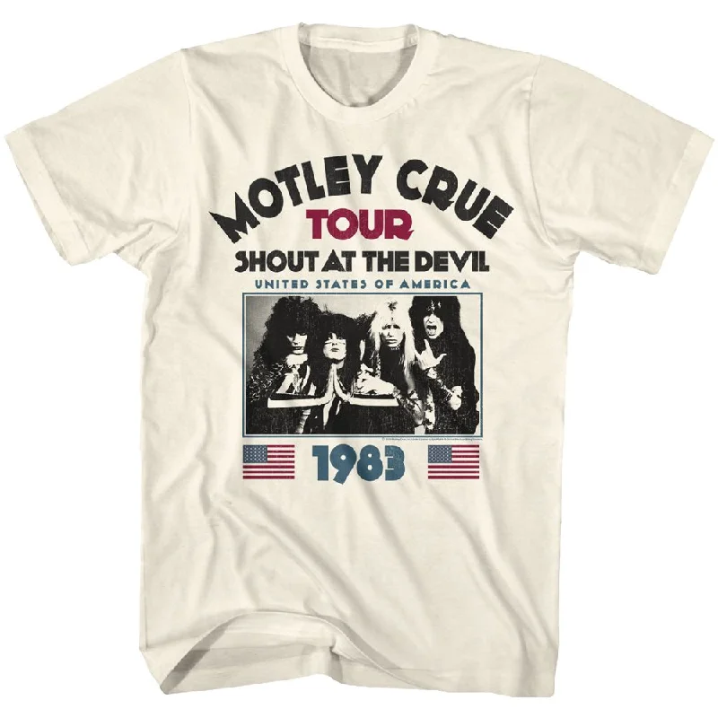 MOTLEY CRUE Eye-Catching T-Shirt, US 1983 Tour Faux Fur Fabric Real Fur Fabric Shearling Fabric MOTLEY CRUE Eye-Catching T-Shirt, US 1983 Tour Faux Fur Fabric Real Fur Fabric Shearling Fabric