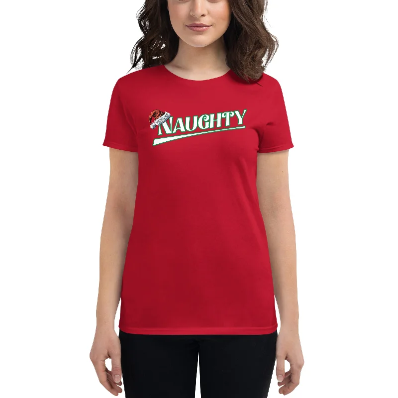 Naughty Women's short sleeve t-shirt Asymmetrical Pockets Print