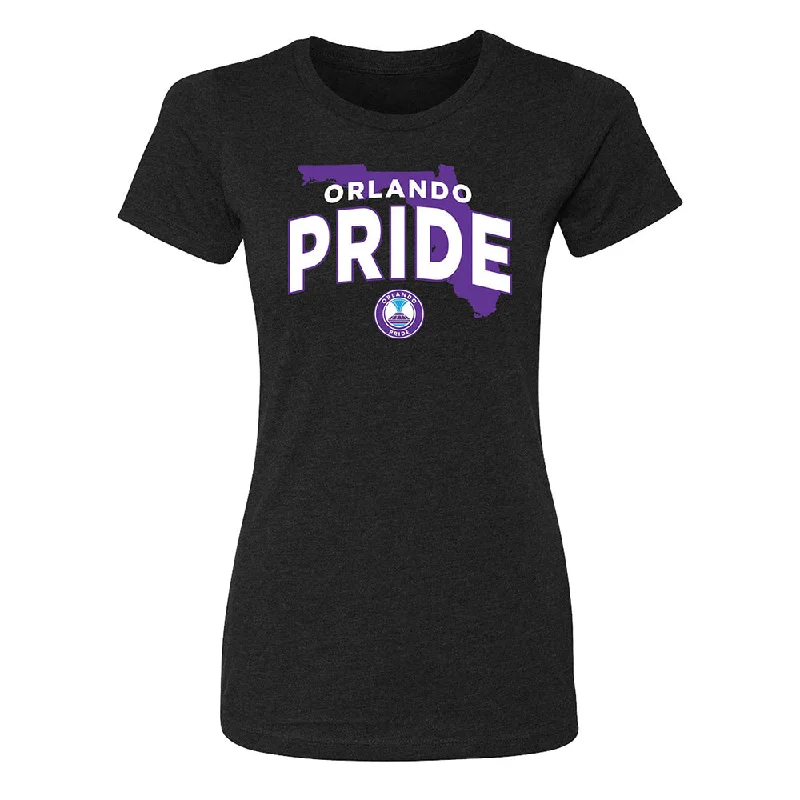 Orlando Pride Women's Outline Tee Boxy Fit Fitted Loose