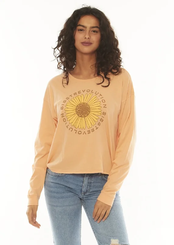 Sisstrevolution Daisy Days Ls Knit Tee Nylon Fabric Polyester Fabric Spandex Fabric