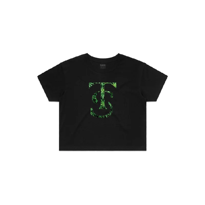 420 Icon Crop Tee - Black