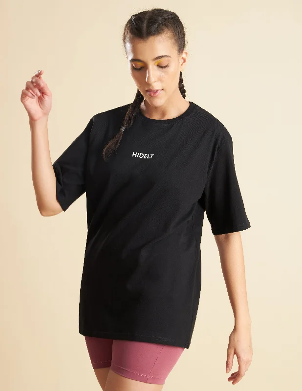 Women Oversized Training T-shirt Black