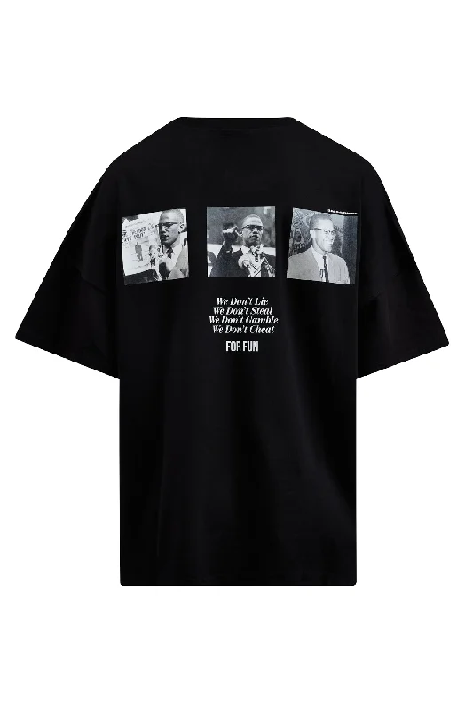 El-Hajj Malik El-Shabazz / Drop Shoulder Oversize T-shirt