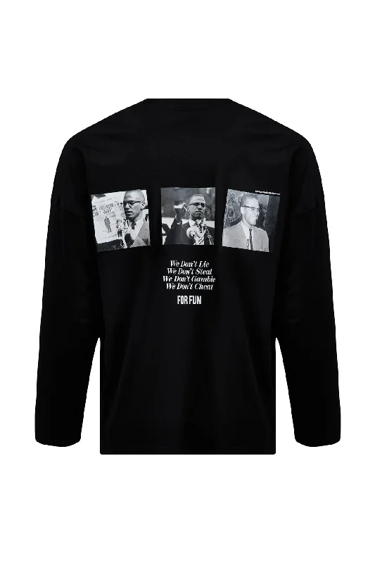 El-Hajj Malik El-Shabazz / Long Sleeve Oversize T-shirt