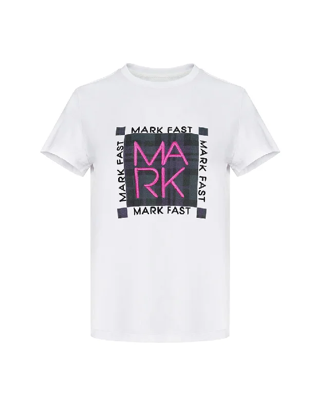 MARK FAST WOMEN PRINTED MF MAGIC CUBE ROUND NECK T-SHIRT