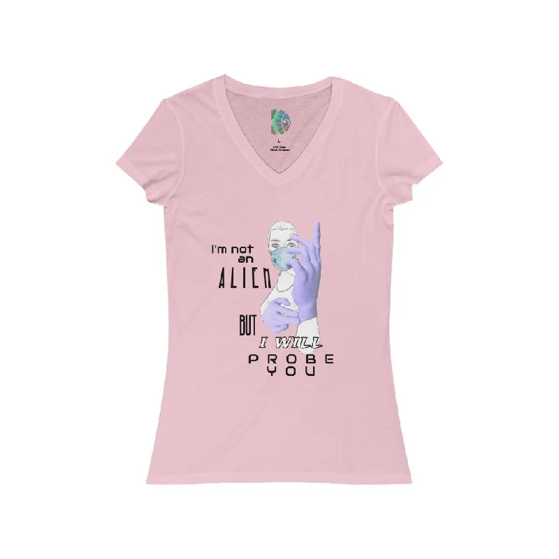 Probe You (Lite - Gal) - Women's Jersey Short Sleeve V-Neck Tee