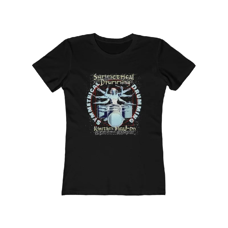 Symmetrical Drumming V3 - Women's Boyfriend Tee