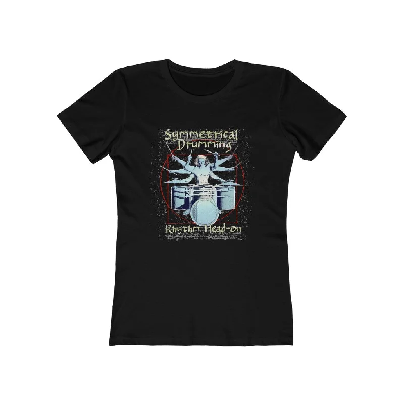 Symmetrical Drumming V4 - Women's Boyfriend Tee