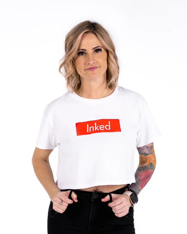 INKED Crop Tee - White