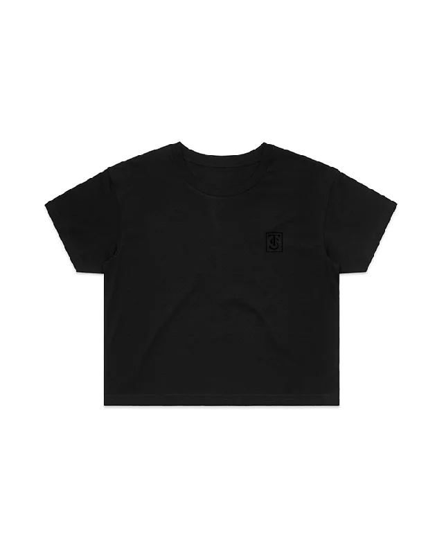 Premium Crop Tee - Blackout