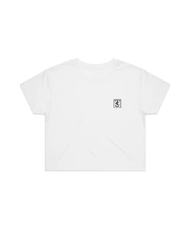 Premium Crop Tee - White