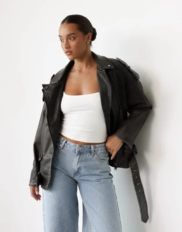Ace Biker Jacket (Charcoal) - By Lioness Corduroy Jacket Velvet Jacket Brocade Jacket Ace Biker Jacket (Charcoal) - By Lioness Corduroy Jacket Velvet Jacket Brocade Jacket