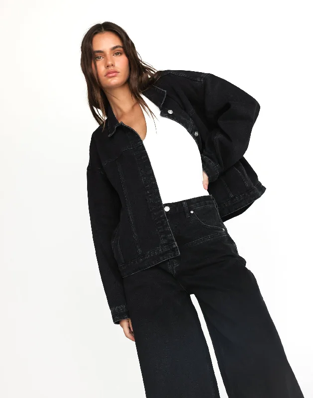 Cole Denim Jacket (Vintage Black) Collared Jacket Crew Neck Jacket Turtle Neck Jacket Cole Denim Jacket (Vintage Black) Collared Jacket Crew Neck Jacket Turtle Neck Jacket