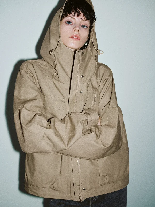 Hooded Loose Jacket Embroidered Jacket Appliqued Jacket Beaded Jacket