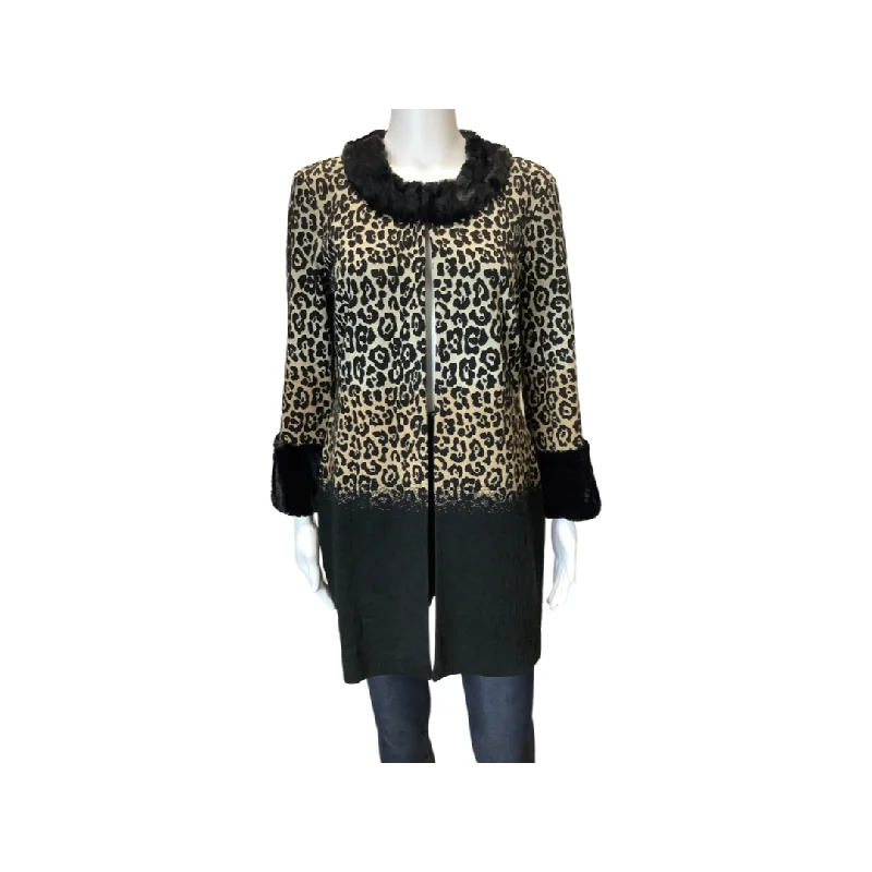Joseph Ribkoff Joules Leopard Jacket Size 8 Tailored Jacket Straight Jacket A-Line Jacket Joseph Ribkoff Joules Leopard Jacket Size 8 Tailored Jacket Straight Jacket A-Line Jacket