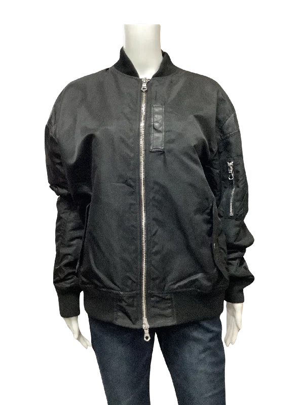 MostlyHeard RarelySeen Women's Jacket Black Back Backpack Size: S Elasticated Jacket Padded Jacket Insulated Jacket