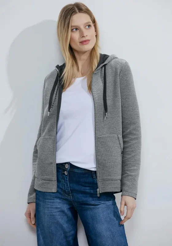 Cecil Stripe Design Sweater Jacket, Navy Faux Fur Fabric Real Fur Fabric Shearling Fabric Cecil Stripe Design Sweater Jacket, Navy Faux Fur Fabric Real Fur Fabric Shearling Fabric