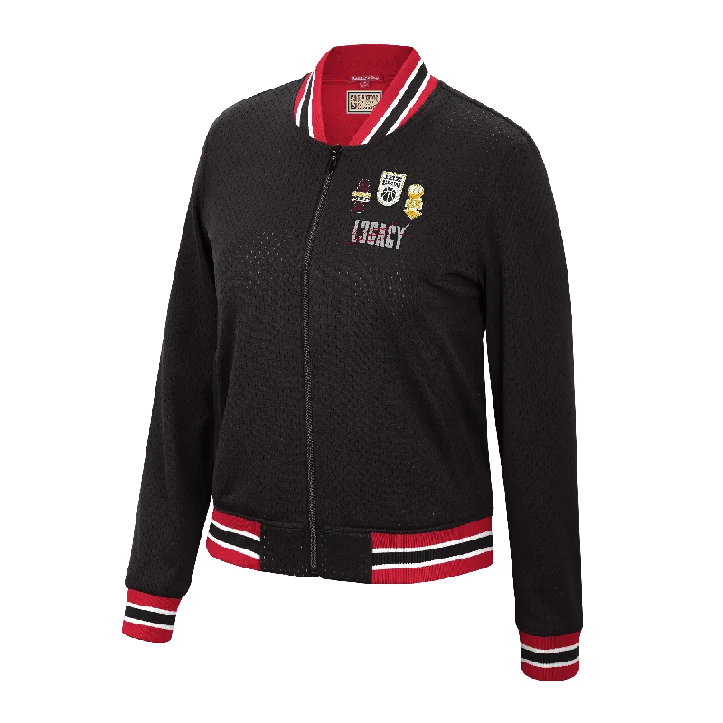 Mitchell & Ness Dwyane Wade Women's Mesh Jacket Nylon Fabric Polyester Fabric Spandex Fabric Mitchell & Ness Dwyane Wade Women's Mesh Jacket Nylon Fabric Polyester Fabric Spandex Fabric
