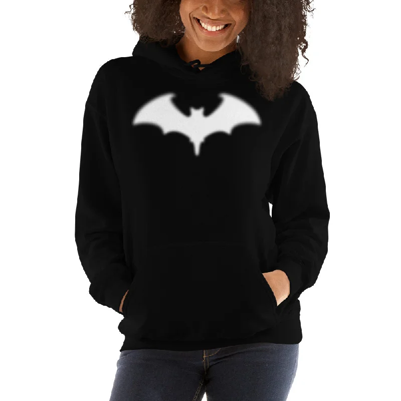 Blurry Bat Halloween Goth Women's Hoodie Sweatshirt Hoodie with Full-Zip Functional Layering