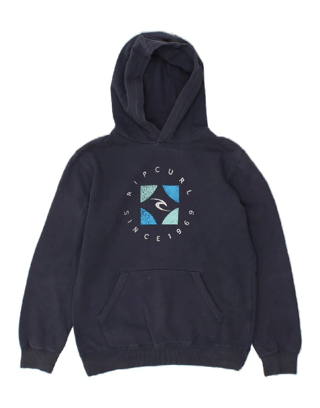 RIP CURL Boys Graphic Hoodie Jumper 13-14 Years Navy Blue Hoodie with Belted Waist Structured Tailored RIP CURL Boys Graphic Hoodie Jumper 13-14 Years Navy Blue Hoodie with Belted Waist Structured Tailored