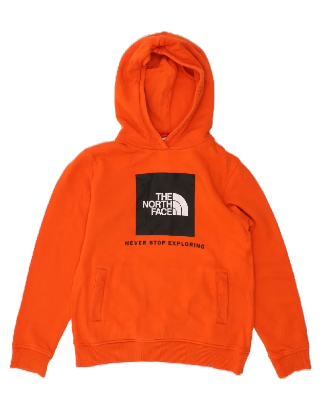 THE NORTH FACE Boys Graphic Hoodie Jumper 11-12 Years Large Orange Hoodie with Zipper Versatile Modern THE NORTH FACE Boys Graphic Hoodie Jumper 11-12 Years Large Orange Hoodie with Zipper Versatile Modern