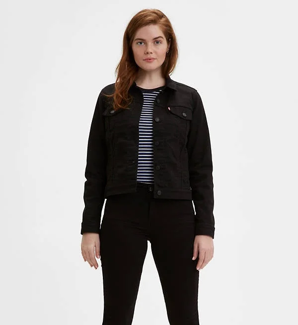 Levi's Women's Original Trucker Jacket Black And Black