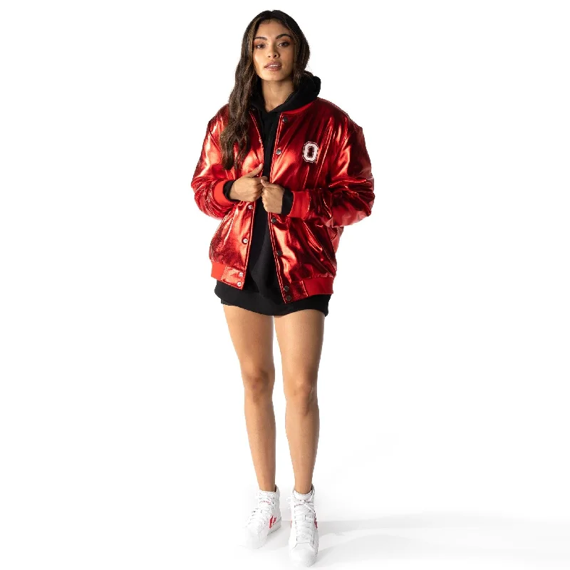 Ohio State Buckeyes Unisex Metallic Red Jacket