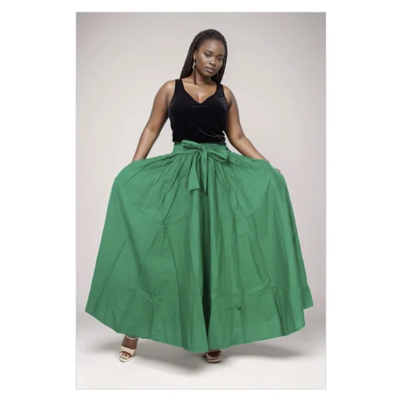 African Ankara Print Maxi Skirt with pockets and Headwrap Set wool skirt sturdy