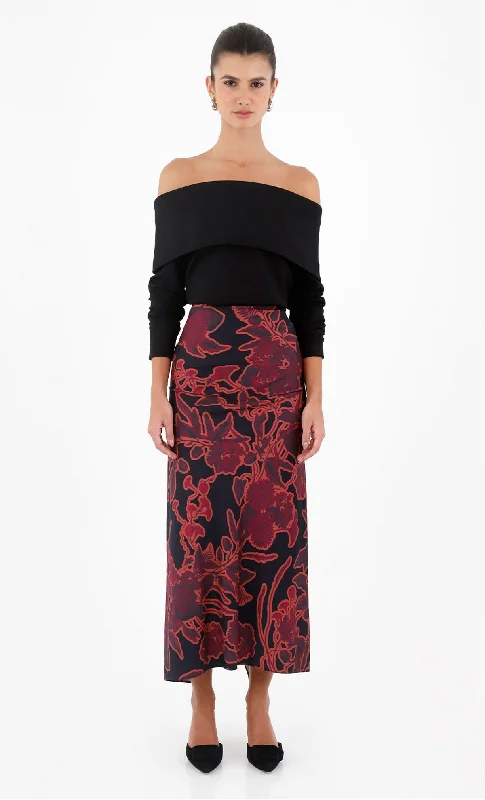 Heat Midi Skirt denim skirt durable